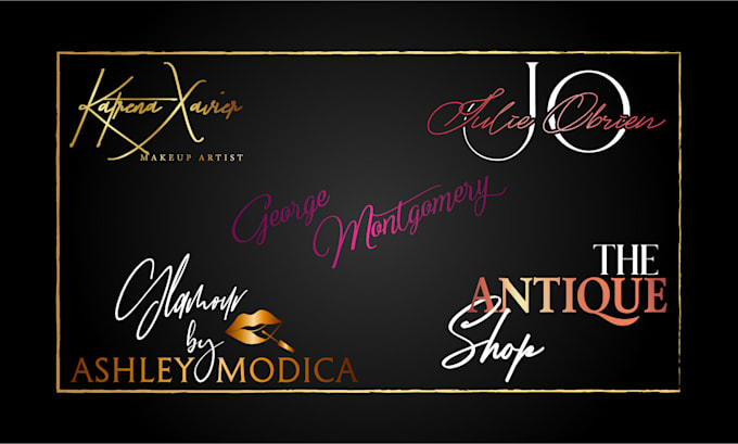design scripted, handwriting, cursive, signature logo