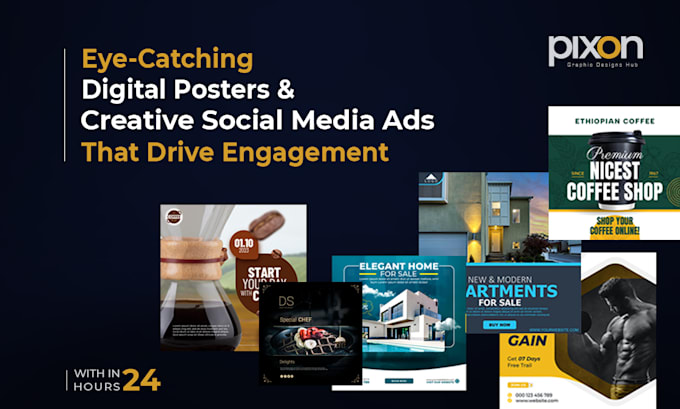 eye catching creative social media ads poster that drive engagement