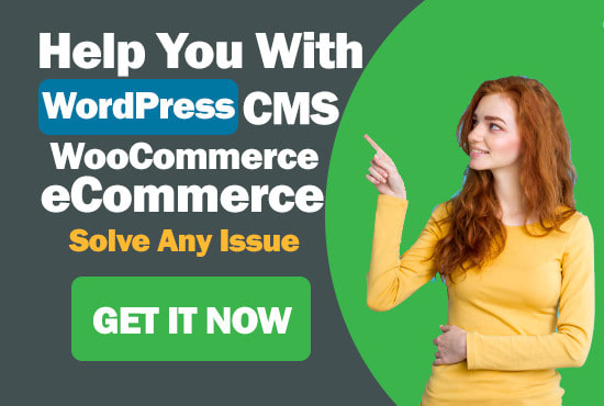 I will help with wordpress cms or woocommerce solve issues