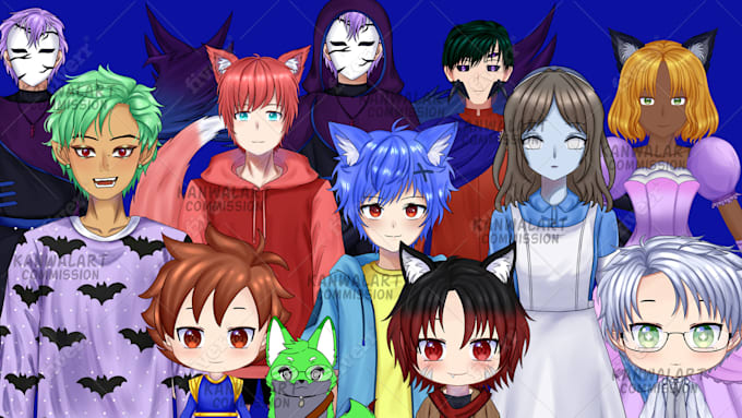 design an anime style live2d model, no rigging