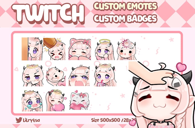 create custom anime twitch emotes or sub badges