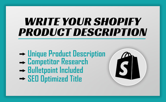 write SEO friendly shopify product description