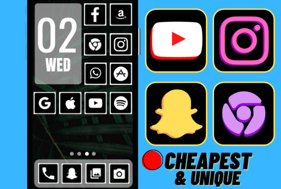 design flat app icon for custom android or ios icon pack