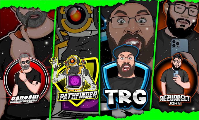 make twitch logo and animated overlay package for your stream
