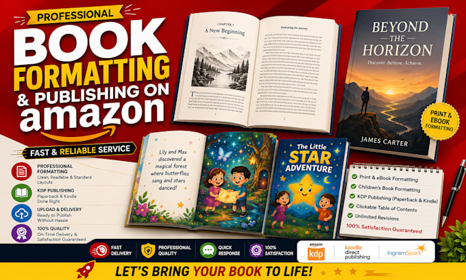 format and publish book on amazon and ingramspark