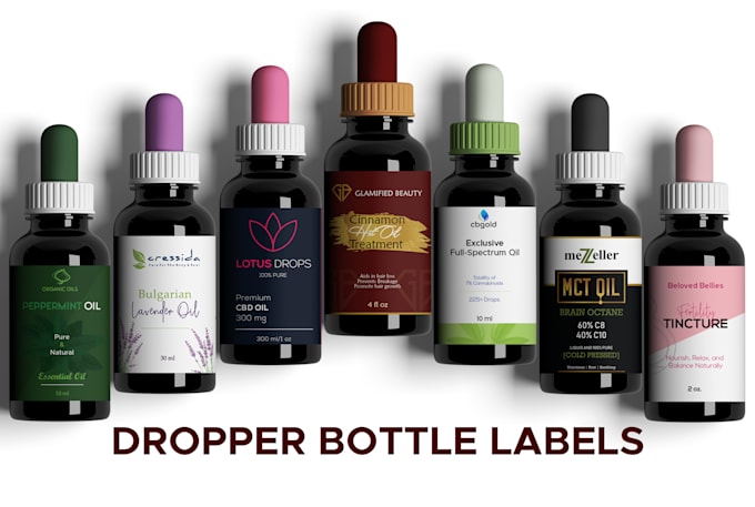 do product label design, bottle label, cbd label design