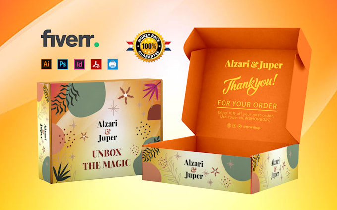 design mailer box, subscription box or shipping box with logo