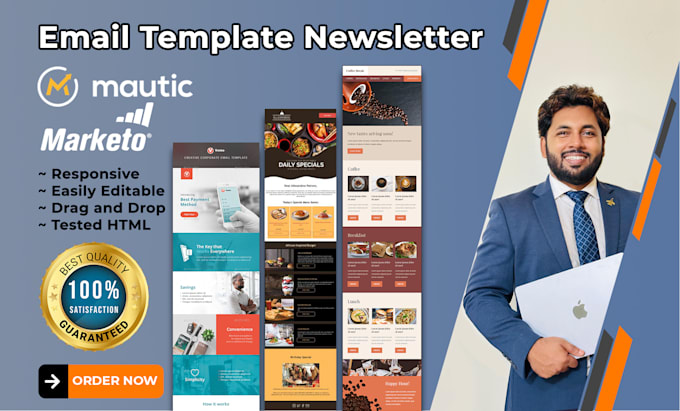 prepare marketo and mautic email template newsletter