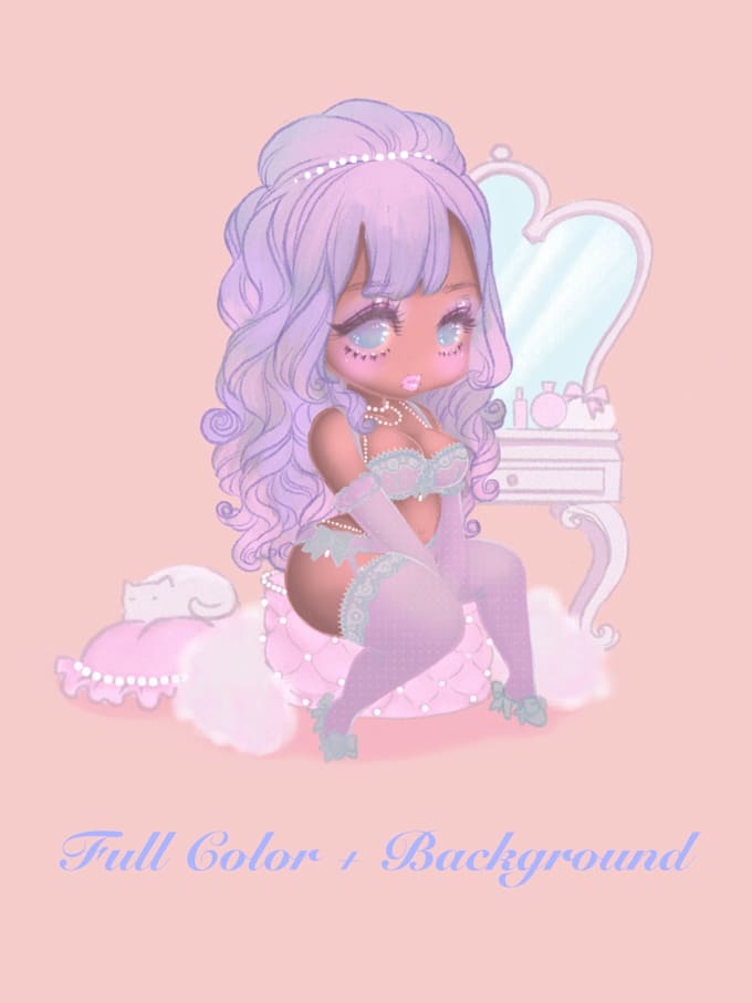 draw digital chibi commission art