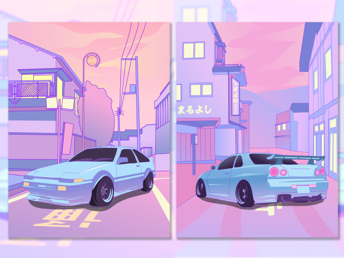 Anime Car Aesthetic Wallpapers  Wallpaper Cave