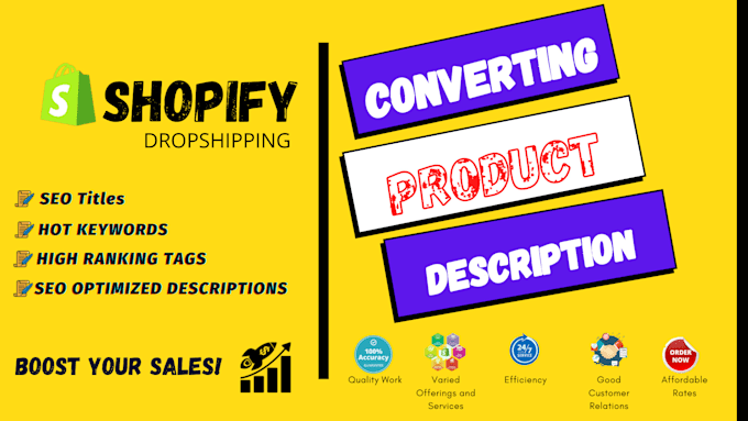write high converting shopify product descriptions