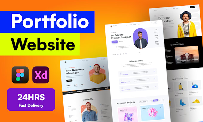 personal portfolio website landing page ui ux design