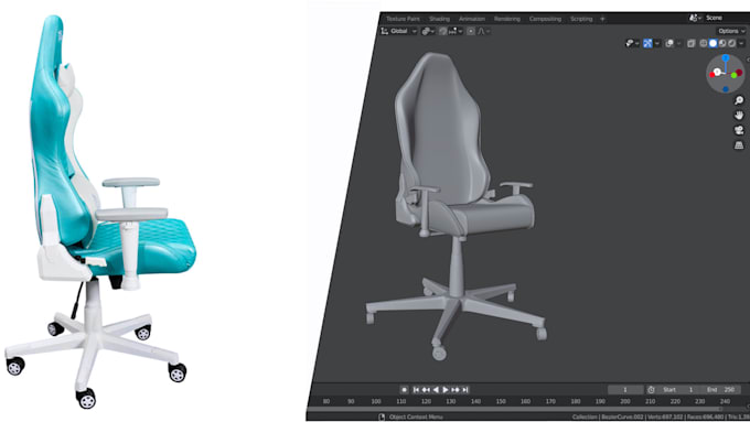 do 3d modelling and rendering in blender