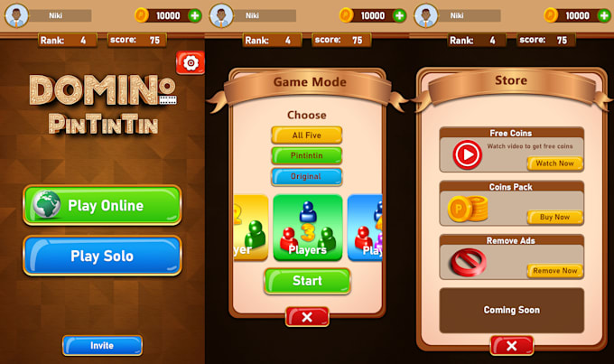 do complete professional game UI UX design