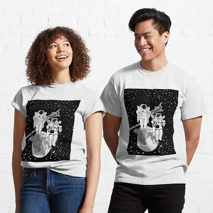 create glitch illustration and custom designs for clothing and apparel