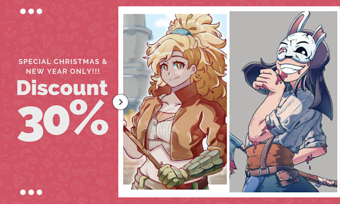 draw amazing cartoons, anime, games, vtuber, and fan art illustration