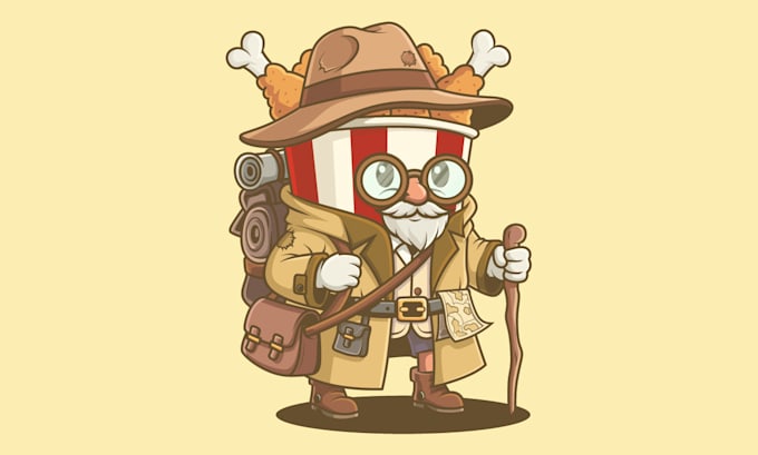design unique vector cartoon logo or cartoon mascot