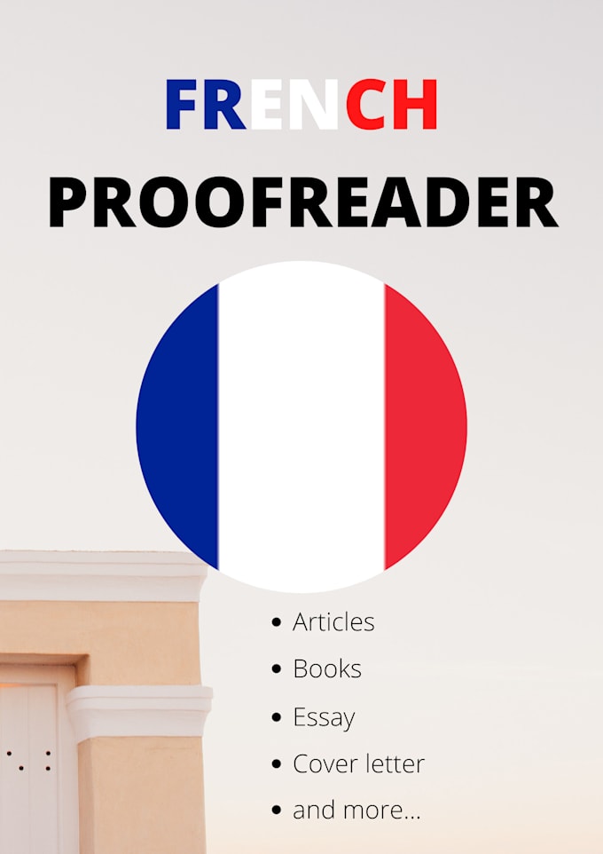 proofread your french text and make it relevant
