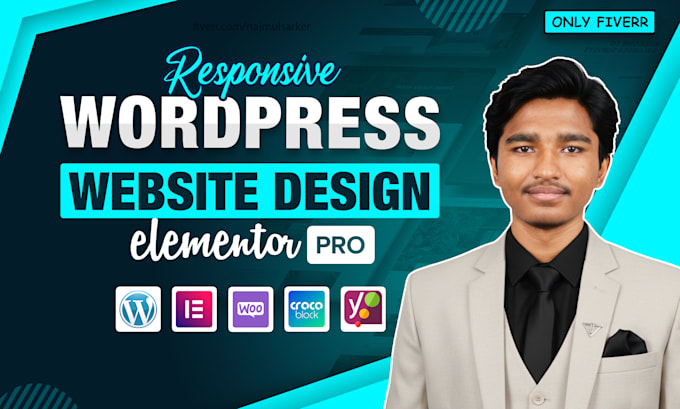 build responsive wordpress website design with elementor pro