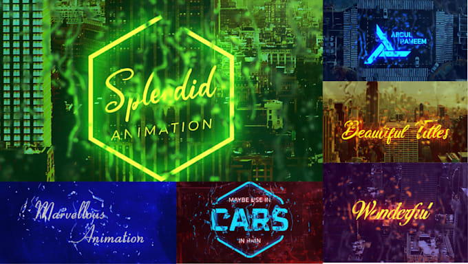 make a splendid rain fx logo or intro animation