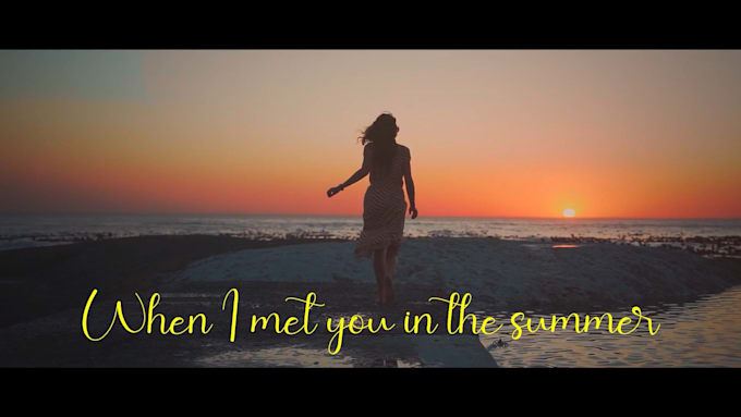 create a cool live action music video or lyrics video