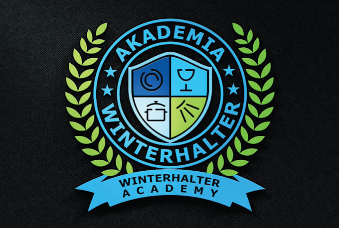 do education logo for school, college, academy and university