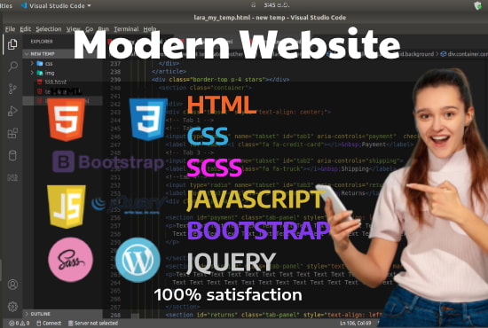 Design modern responsive website with html css bootstrap 4 by Allprowp ...