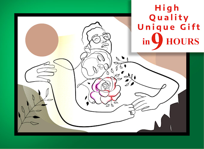 draw black white, romantic gift and cover book in 9 hours
