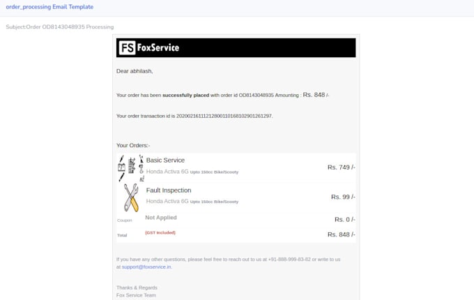 integrate dynamic email template in your PHP application