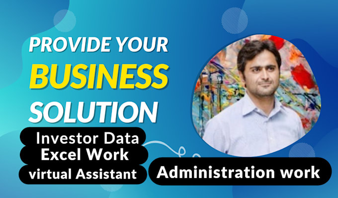 make excel form, data entry and confirmed investor leads