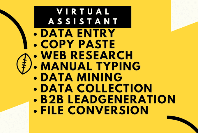do data entry file conversion, web research, and data mining