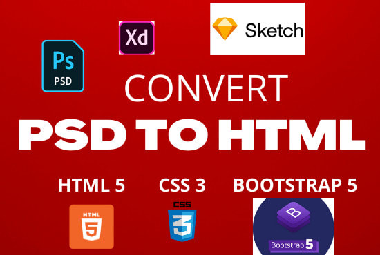 convert psd to html css psd to responsive website psd to bootstrap responsive