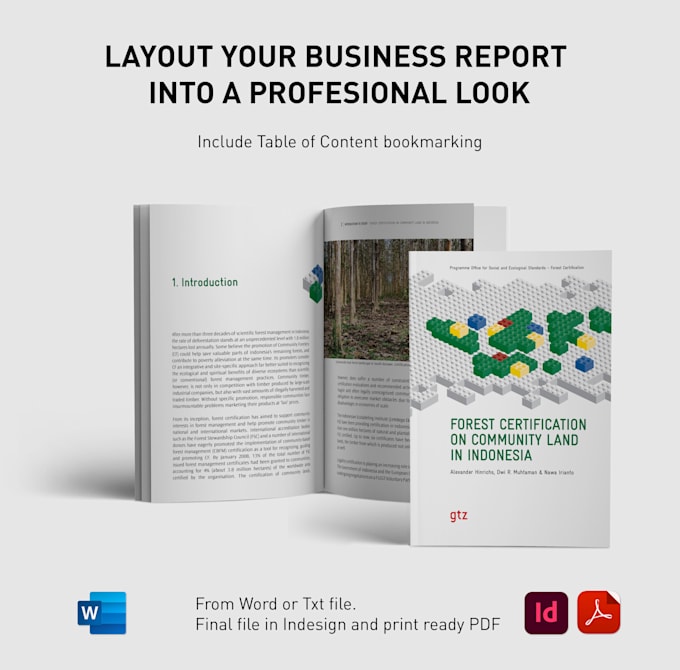typesetting format book, report, journal and publications