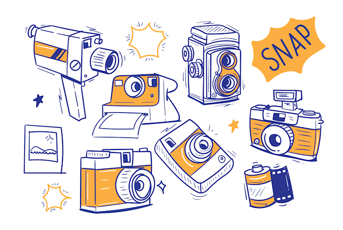 design unique hand drawn icons and illustrations in my style