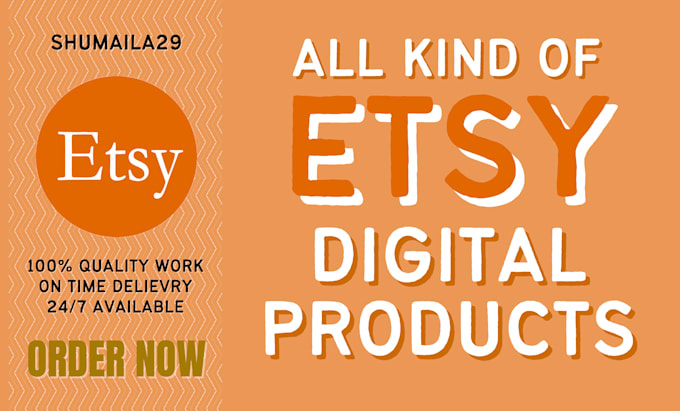 design any type of etsy digital product for you