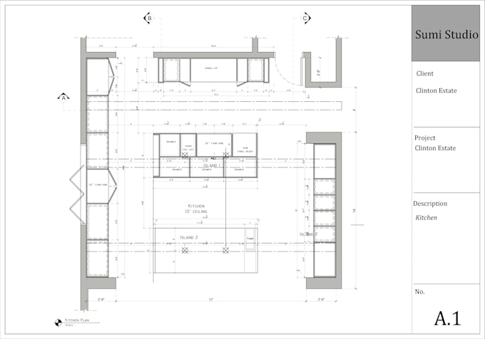 do custom kitchen cad drawings