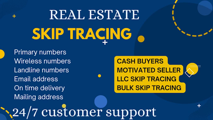 provide lead generation and bulk skip tracing for real estate business