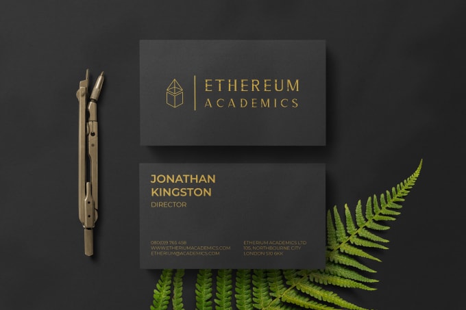 create an elegant, modern and unique business card
