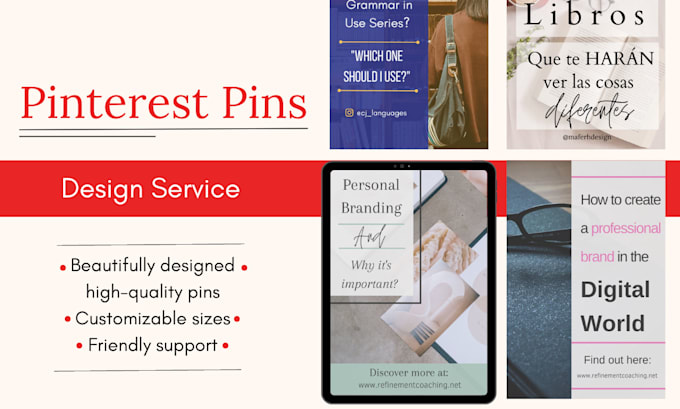 design pinterest pins for your website or blog