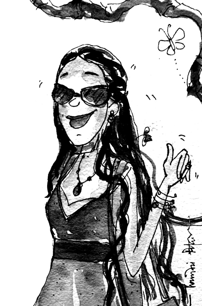 draw black and white illustrations for children books