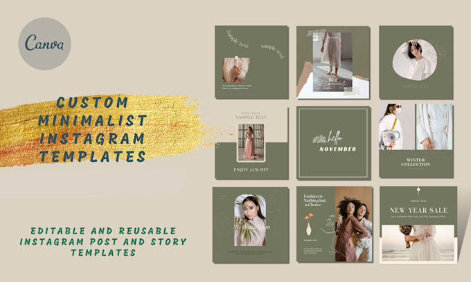 design instagram branding templates for small business