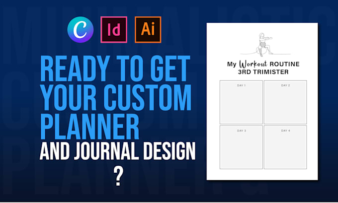design minimalist custom planner and journal layout