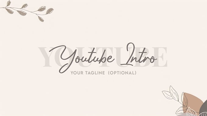 create high quality aesthetic youtube intro and outro videos