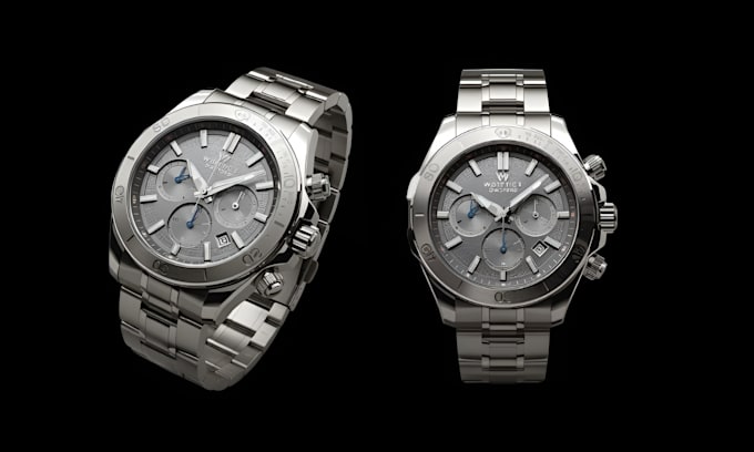 design 3d models and renders for watches with animations
