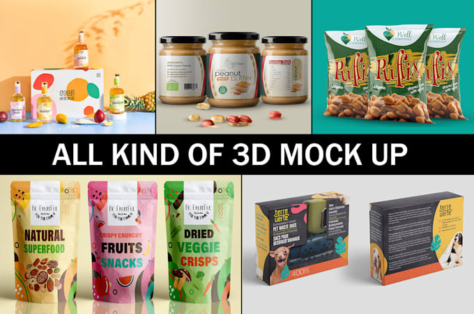 do professional and realistic 3d mockup