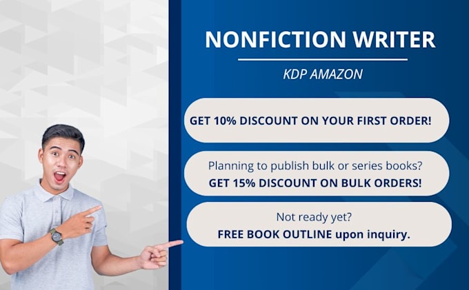 Be your nonfiction kdp ghostwriter, ebook writer by Asherwrite