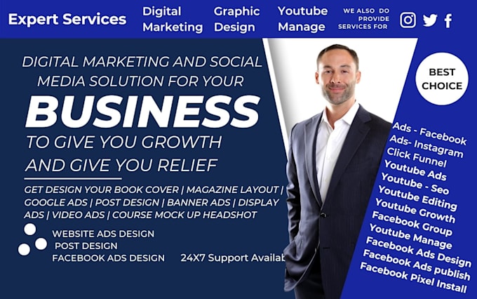 be expert virtual assistant digital marketing social media manager help business