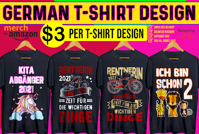 design trending german t shirts for your pod store