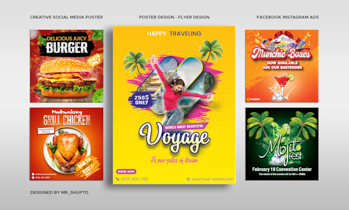 design a promotional poster and social media poster