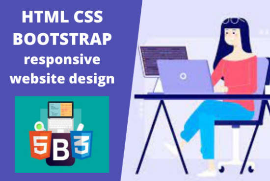 Create responsive website design using html css bootstrap by Misbah6 ...